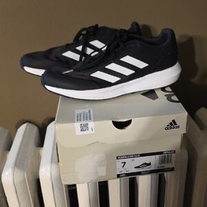 Adidas Black and White Athletic Shoes